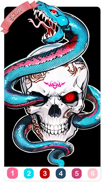 Tattoo Coloring games  [МОД Unlimited Money] Screenshot 3