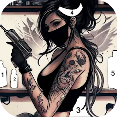 Взлом Tattoo Coloring games  [МОД Unlimited Money] - полная версия apk на Андроид