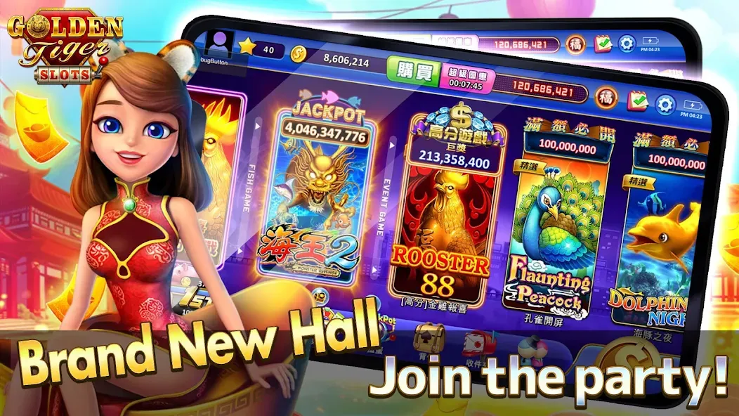 Diamond Slot - Slot Game (Голден Тигер Слотс)  [МОД Unlimited Money] Screenshot 2