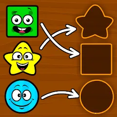 Скачать взломанную Shapes & Colors Games for Kids  [МОД Бесконечные монеты] - стабильная версия apk на Андроид