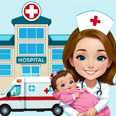 Взлом My Hospital Town Doctor Games  [МОД Mega Pack] - последняя версия apk на Андроид